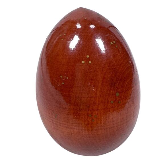 Vintage Wooden Russian Orthodox Egg with Child Religious Icon Hand Painted 3.5" - Picture 3 of 10